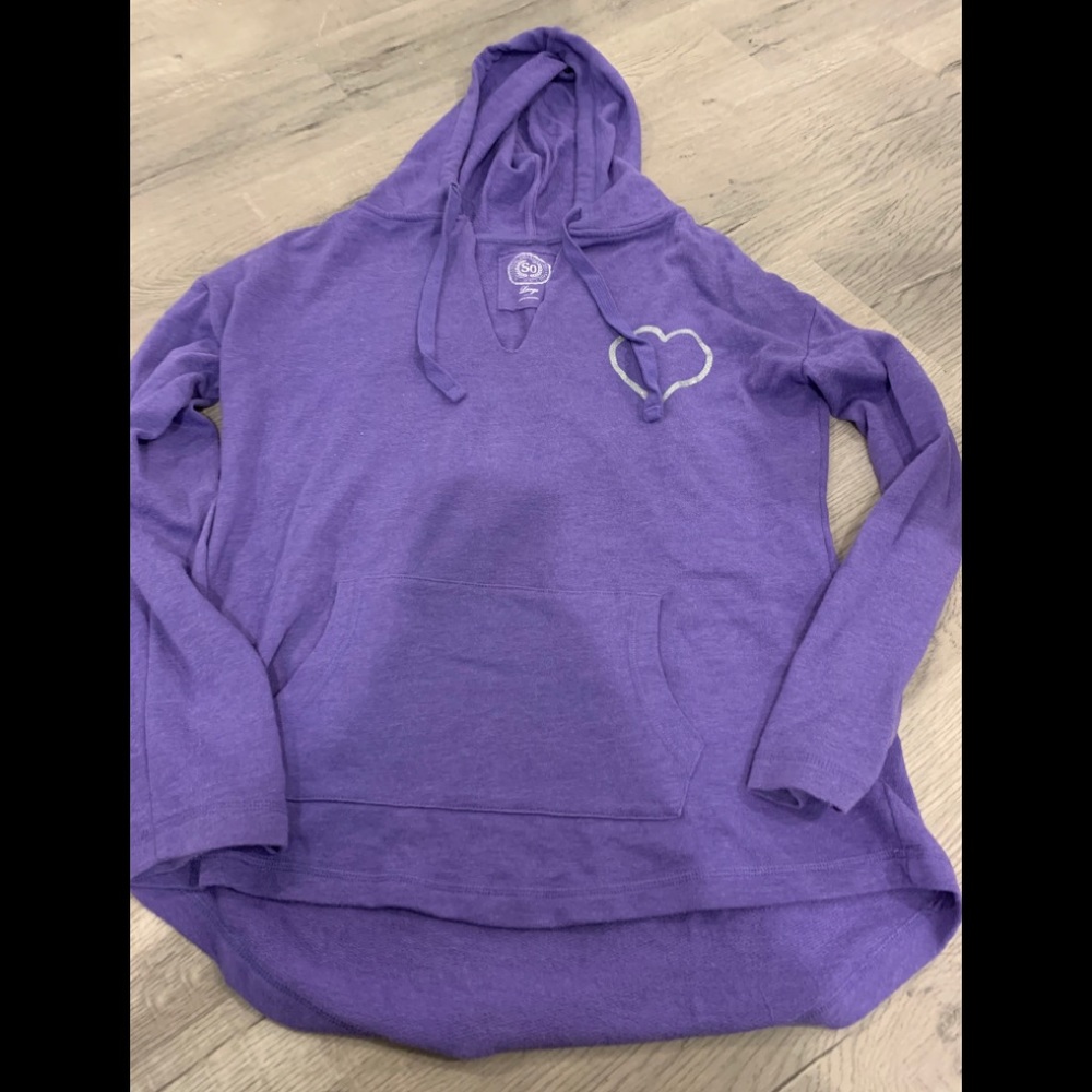 Purple Juniors Hoodie Sweatshirt.